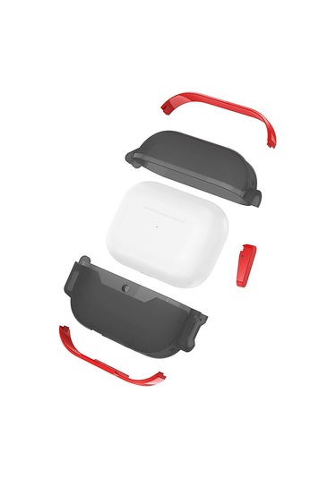 Noktaks Airpods 3. Nesil Uyumlu Kılıf Airbag 34 Darbelere Karşı Dayanıklı Kılıf Kırmızı