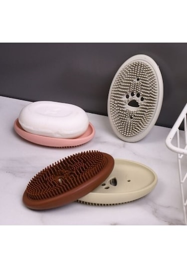 Silikon Fırça Sabunluk-9013248772784