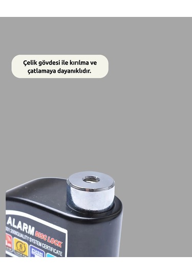 Güvenlik Sensörlü Alarmlı Disk Kilidi Motosiklet Ve Bisiklet İçin