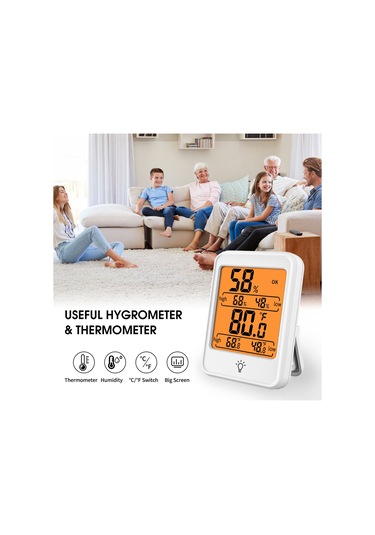 Qingmipy Büyük Ekranlı İç Mekan Termometre Ve Nem Ölçer, Manyetik Duvara Monte, Masa Üstü Ve Asma Seçenekli