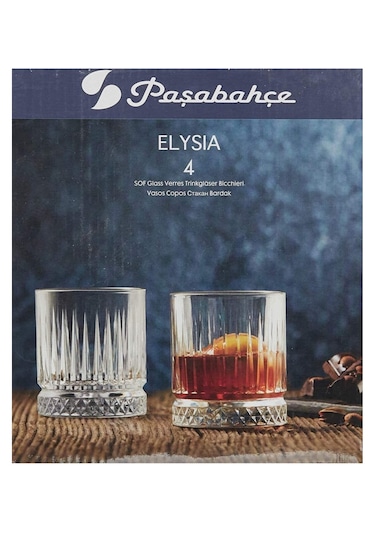Paşabahçe Elysia 520004 4'lü Viski Bardağı Seti