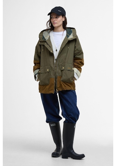 Barbour Hayley Showerproof Ceket Gn31 Dusky Green/breen/ancient Tartan Gn31 Dusky Green/breen/ancient Tartan Çok Renkli