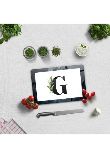 Decorita Cam Kesme Tahtası - Cam Kesme Tablası Harfli Tasarım G 20 CM x 30 CM