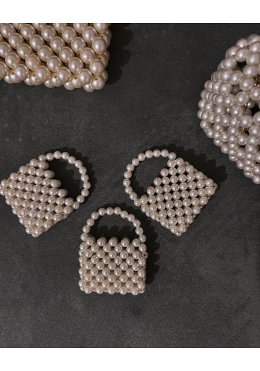 İnci Çanta Anahtarlık Tek