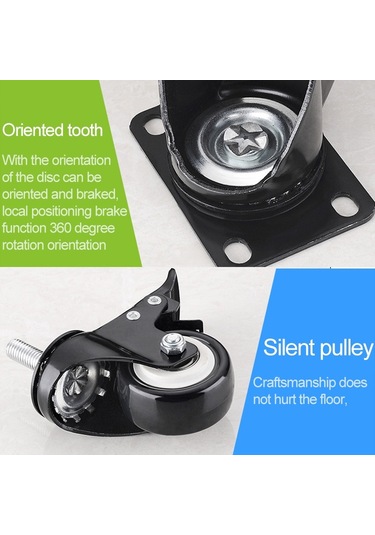 Sones 2 Adet 2 İnç Mobilya Dolap Sehpa Sessiz Evrensel Fren Tekerleği