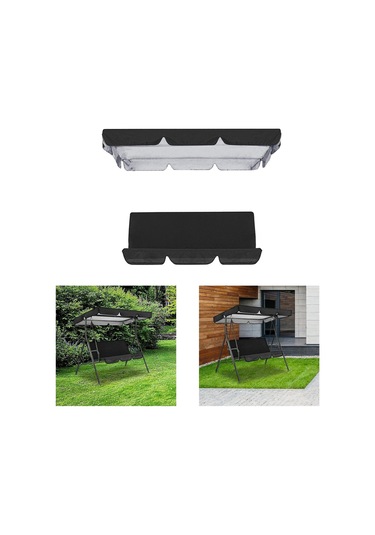Suntek Veranda Salıncak Gölgelik Açık Sundurma Koltuk Siyah