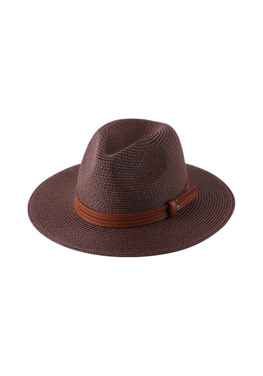 Stylish Panama Summer Hat With Wide Brim For Women Trendy Beach Accessory For Sun Protection Çok Renkli