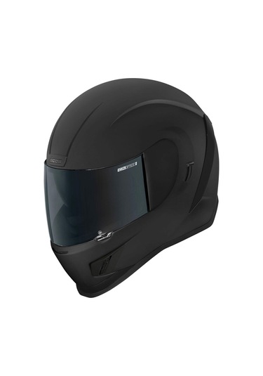 Icon Airform Dark Kapalı Motosiklet Kaskı Mat Siyah