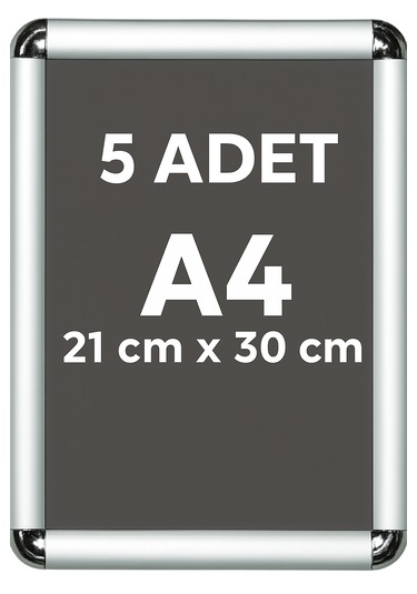5 Adet A4 Alüminyum Çerçeve Rondo Köşe Aç Kapa Açılır Kapanır