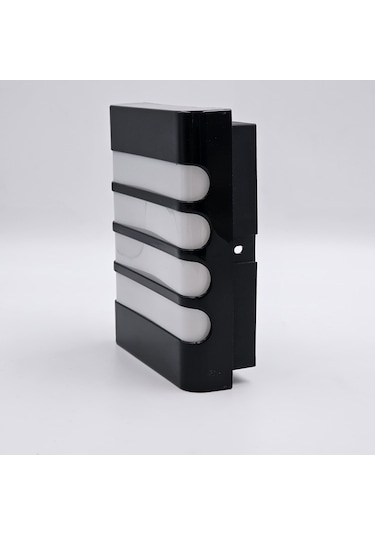 Econa 30 W Dış Mekan Dekoratif Aplik Kare - Siyah Kafesli 3000k Beyaz