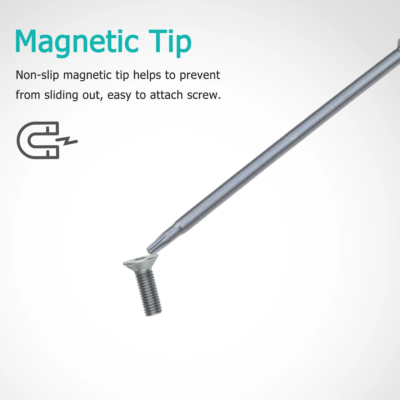 Neevoyu 10 Parça Torx Uçlu Tornavida Seti, S2 Çelik, 10cm Uzunluk, Manyetik, T6-t40, Darbaya Dayanıklı, Pnevmatik Ve El Matkap Uyumlu