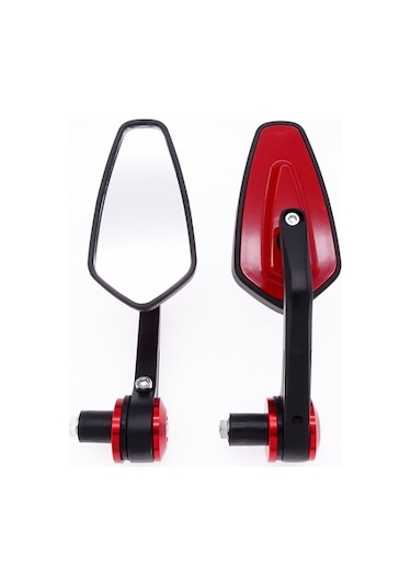 Motosiklet Kolu Tüm Alüminyum Kiraz Dikiz Aynası Kırmızı