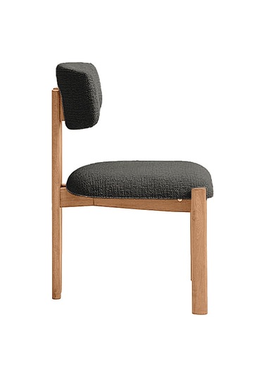 Espoo İskandinav Ahşap Bohem Sandalye Natural - Antrasit