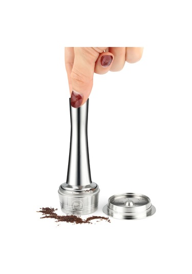 Kahve Kapsülleri Yeniden Doldurulabilir Podlar Yeniden Doldurulabilir Kahve Kapsülleri Paslanmaz Çelik Kaşık Fırçalı K-fee Espresso Makineleri İçin