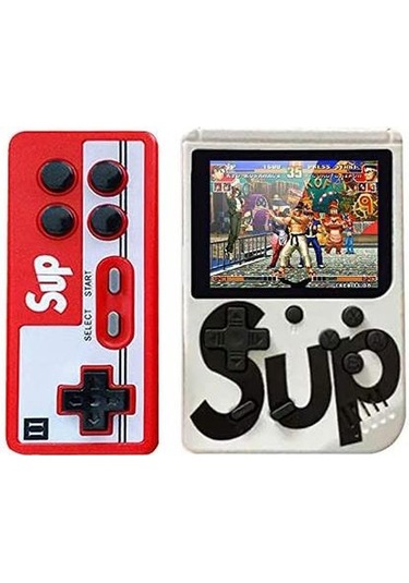 Sup Taşınabilir Video Oyun Konsolu 3" 400 Oyunlu Mini Atari Gameboy 2 Oyunculu Beyaz