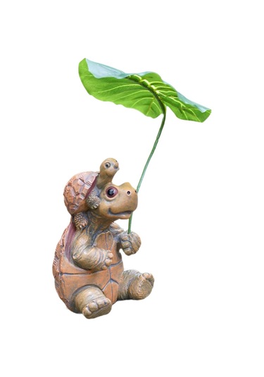 Homyl Kaplumbağa Şekilli Heykel Dekoratif El Yapımı Süs