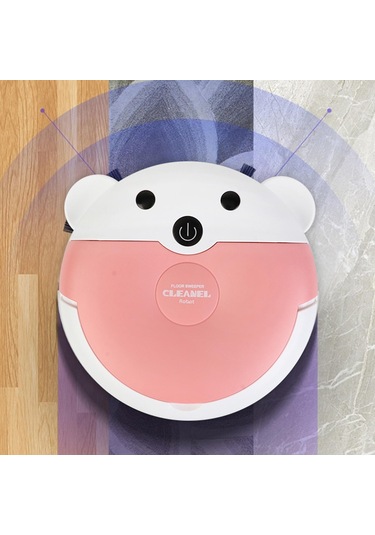 Suntek Profesyonel Taşınabilir Otomatik Elektrikli Süpürge Pembe