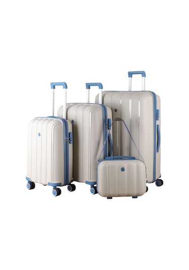 Mçs Group Mçs Polipropilen 4'lü Valiz Seti V305 Kemik/sky Blue