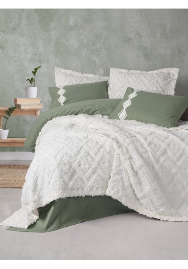Cotton Box Limi Çift Kişilik Yatak Örtülü Nevresim Takımı Luke Krem