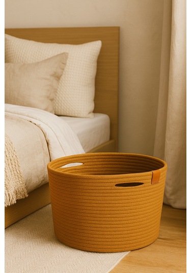 Camatschua Dekoratif Hasır 40 30 Cm Halat Sepet Çok Amaçlı Saklama & Düzenleme Sepeti Hasır