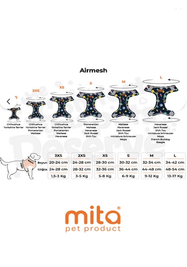 Mita 12 Lı Set Air Mesh M Gögüs Tasması Space Space