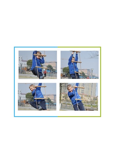 Ahşap Basamaklı İp Merdiven Halatlı Tırmanma Merdiveni Oyuncak