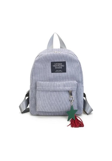 Yogodlns Kadife Sırt Çantası - Okul Ve Dizüstü Bilgisayar İçin Püsküllü Tiki Tarzı Çantahaki Haki