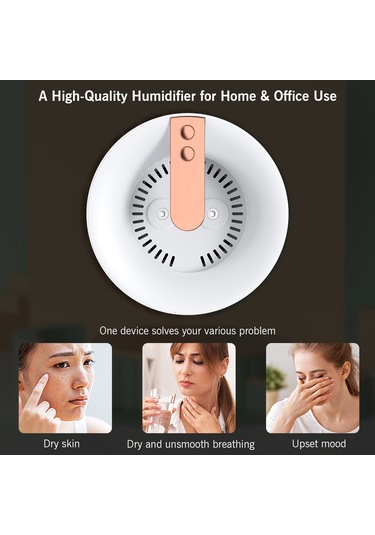 Ruicoo X12 3l Büyük Kapasiteli Ultrasonik Nemlendirici, Otomatik Kapanma, Renkli Gece Işığı, Usb Güç, Sessiz Çalışma