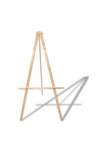 Ahşap Ayarlı Şövale, Resim Sehpası, Ressam Şövalye Sergi Tuval Tutucu, 144 Cm, Hoşgeldiniz Standı