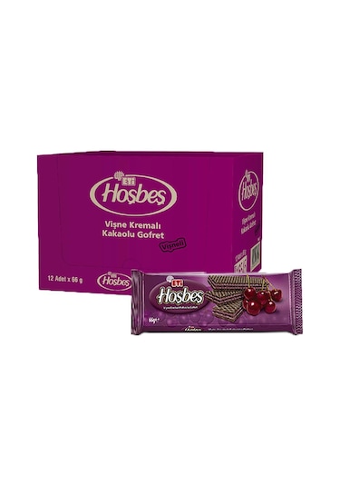 Eti Hoşbeş Gofret Vişne Kremalı 66 G X 12 Adet