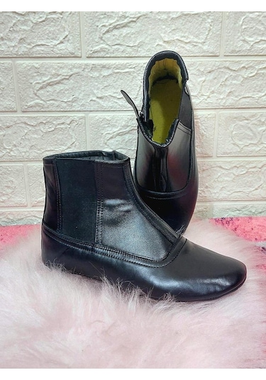 Fiyra Mest GRD Kalın Hakiki Deri Fermuarlı Lastikli İçi Miflonlu AYKMST-00000005