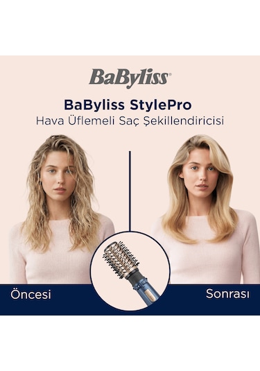Babyliss AS965E Stylepro 1000 W Döner Başlıklı Hava Üflemeli Saç Şekillendirme Seti