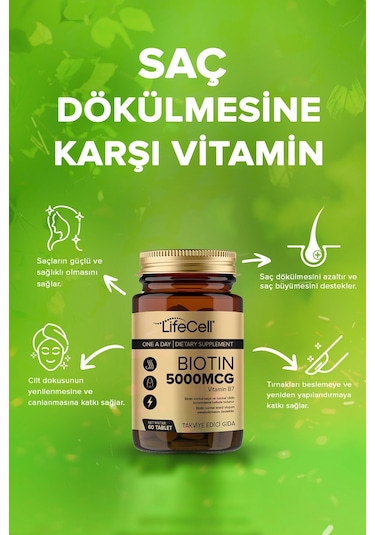 Lifecell Biotin 5000 Mcg 60 Tablet