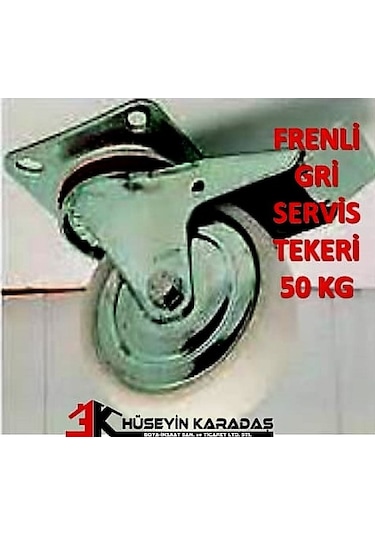 Fivestar Srtfdg050 Gri Frenli Dönerli Servis Tekeri 50 Kg Adet