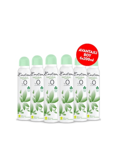 Emotion Natural Breeze Kadın Sprey Deodorant 6 x 200 ML