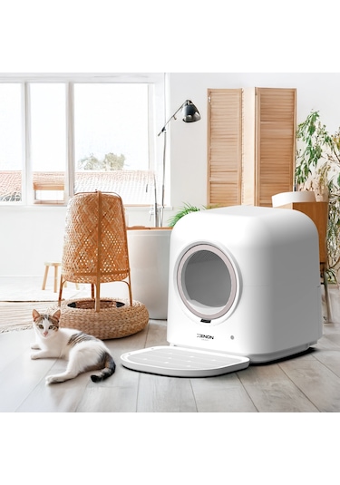 Xenon Smart Akıllı Otomatik Kedi Tuvaleti Çift Hazneli Mama Kabı Ultra Sessiz Çelik Su Pınarı Ve Yedek Filtre Pet Seti