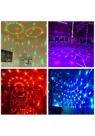Rgb Uzaktan Kumandalı Mini Led Sihirli Top Lamba Sahne Efekti Işığı Disco Ktv Kulübü Bar Ev Partisi İçin
