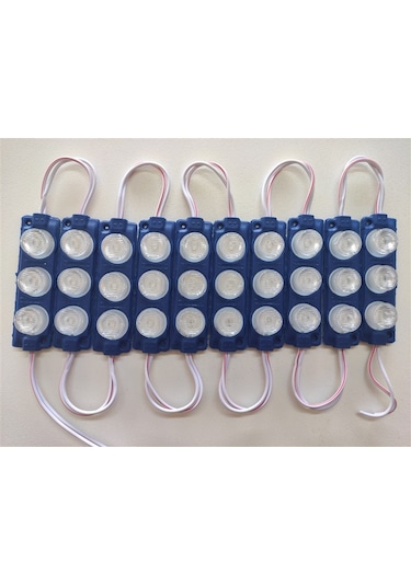 Replax Carub Camlı Parmak Led Lamba Mavi 12 Volt Su Geçirmez 10'lu 3m