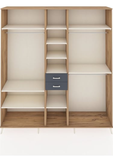 Hyperion Dolap 10 Raflı 2 Çekmeceli 3 Askılı 220x44x243 Çam-aytaşı/antrasit Aytası/antrasıt Hyperion Dolap 10 Raflı 2 Çekmeceli 3 Askılı 220x44x243 Çam-aytaşı/antrasit Aytası/antrasıt