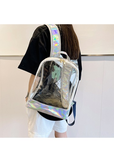 Tenfowee 2022 Yeni Büyük Kapasiteli Pvc Şeffaf Su Geçirmez Sırt Çantası Gökkuşağı Renkleri, Dayanıklı Ve Pratik Renk
