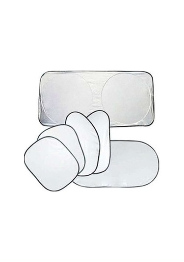 Araç Güneşlik Seti: 6 Parça Gümüş Kaplı Cam Koruma Ve Isı Yalıtımı Taşıma Çantası Dahil Diğer Diğer