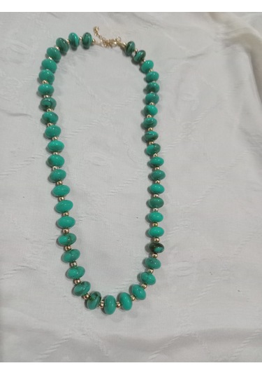 Turkuaz Rengi Şık Kolye Turkuaz