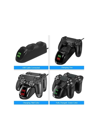 Ps4 Stand 2 Kol Şarj İstasyonu Göstergeli Dock Tp4-889