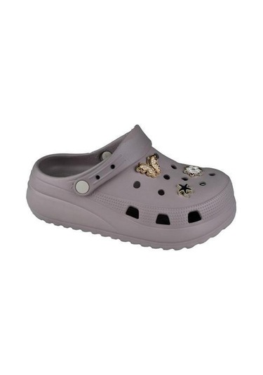 Çocuk Yüksek Taban Taşlı Terlik Vizon