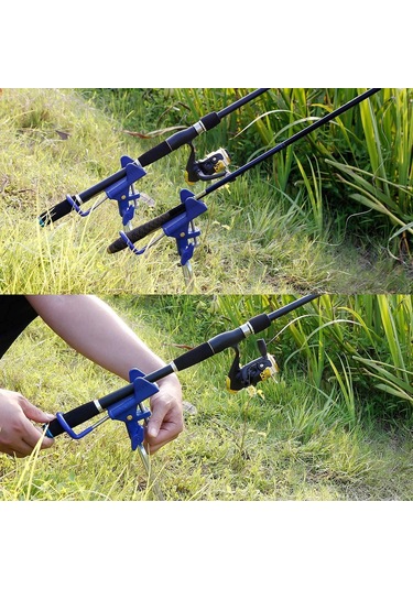 Xiyyadms Kırmızı El Ve Deniz İçin Çelik Çok Yönlü Ayar Özellikli, Kaymazsız Yastıklı, Toprak İçine Girebilir Olta Tutucu Kırmızı