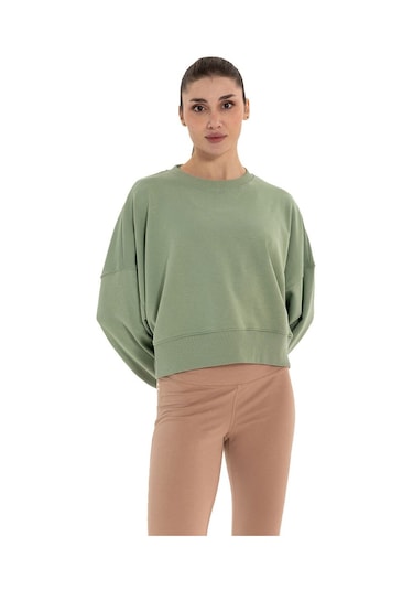 Inguz Oversize Sweatshirt Su Yeşili