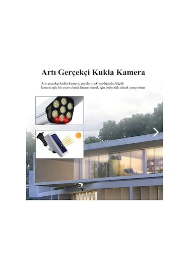 Sahte Kamera Solar Bahçe Lambası Sahte Güvenlik Kamerası Görünüml