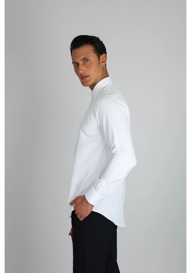 Lorenzo Mazzoli Gab C 900 Beyaz Erkek Gömlek Beyaz