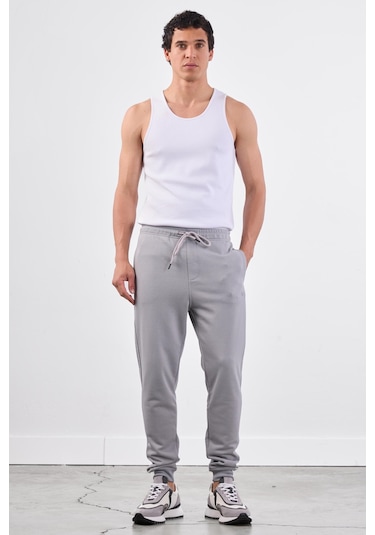 Dufy Gri Erkek Eşofman Altı - Regular Fit Gri