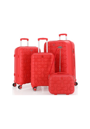 Mçs Polipropilen 4lü Valiz Seti V376 S23sy1000054-set 00004 Kırmızı